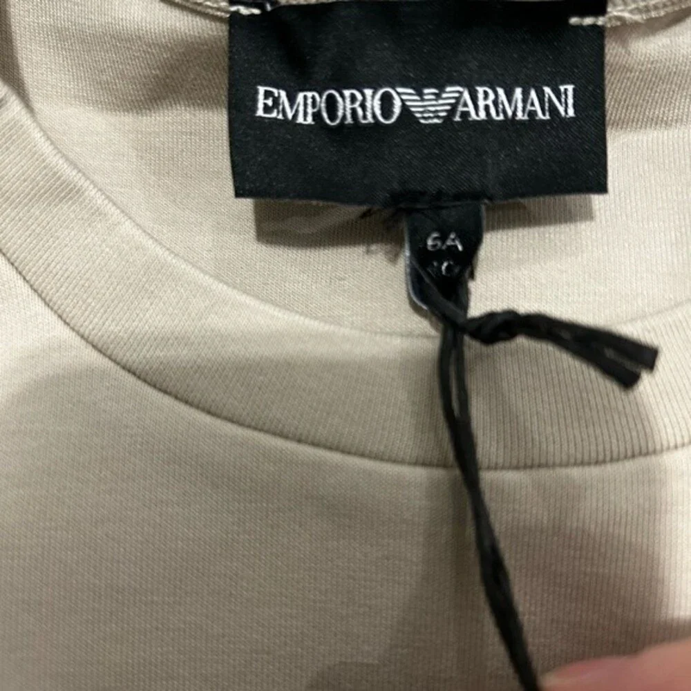 NWT Beige Emporio Armani Logo Sweatshirt